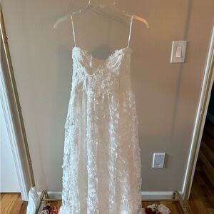 Lulu's White Textured Dress